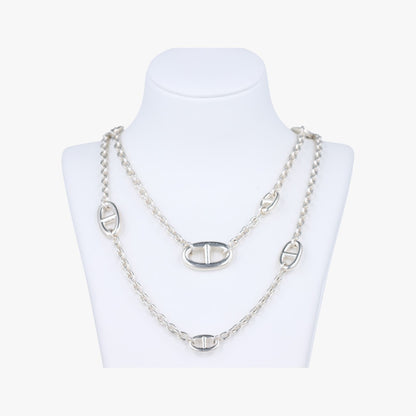 HERMES Farandor Schone Dunkle Argente Silver Ag92518C127218 Necklace