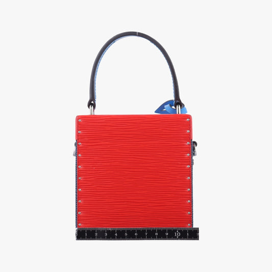 LOUIS VUITTON Breaker Box Navy x Red Epi M52466PL0159 IC Chip Shoulder Bag