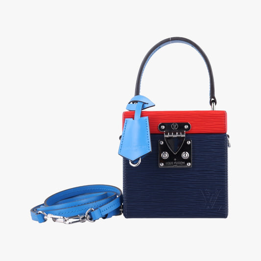 LOUIS VUITTON Breaker Box Navy x Red Epi M52466PL0159 IC Chip Shoulder Bag