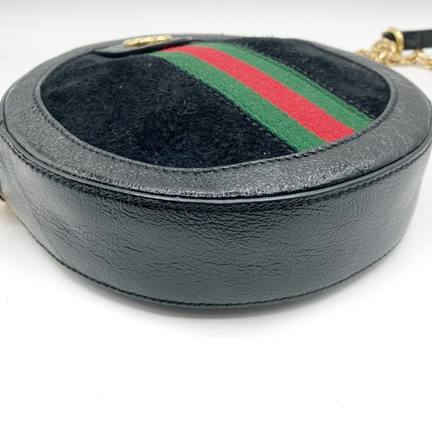 GUCCI GG Marmont Ophidia Suede Shoulder Bag