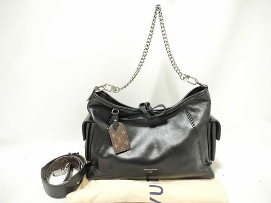 LOUIS VUITTON LV Carry All Vibe MM M24861 Lamb Leather Shoulder Bag