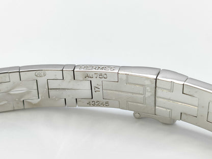 HERMES Kilim #17 WG Au750 39.4g Bracelet Bangle 