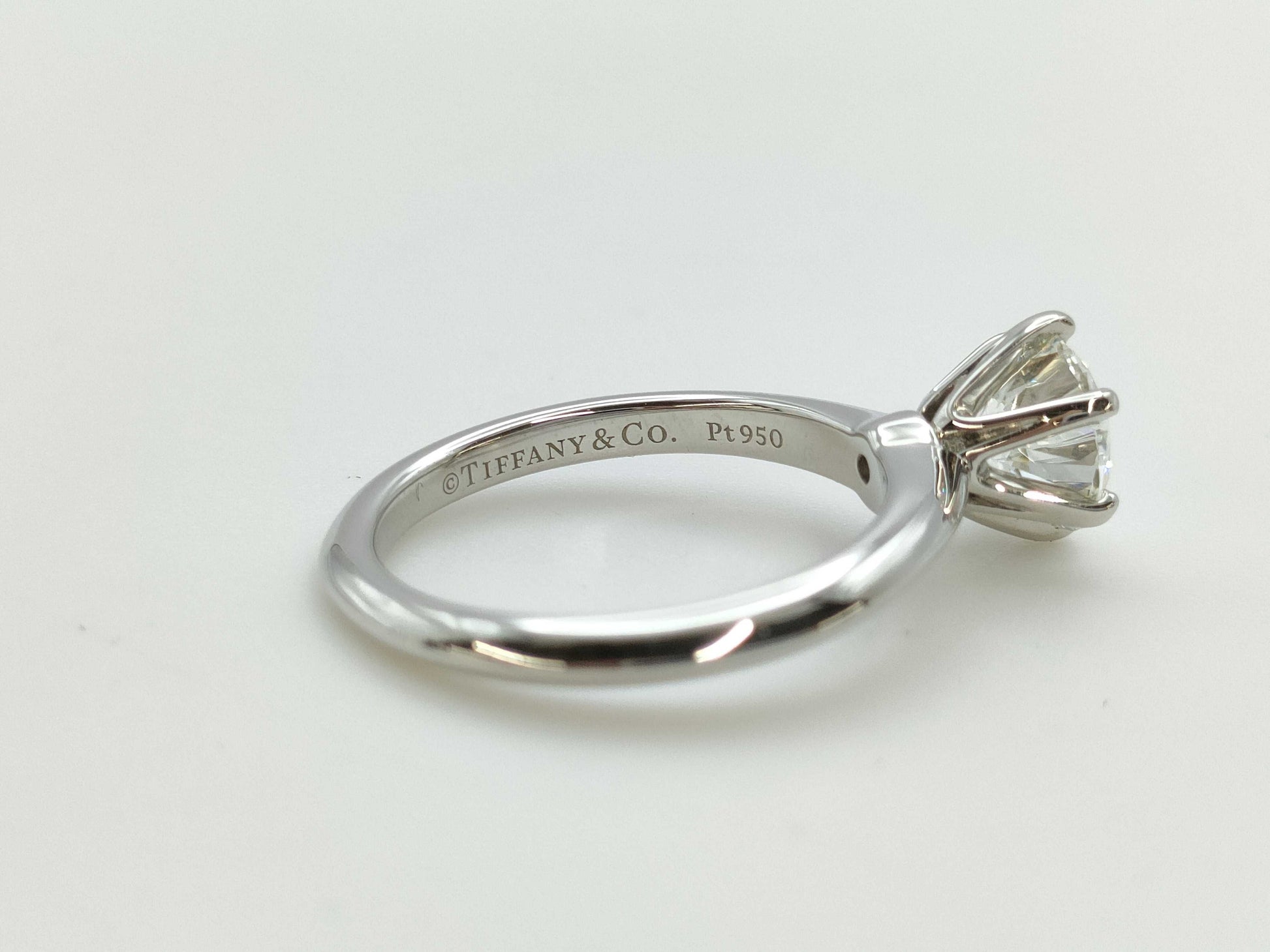 Tiffany & Co. Solitaire D1.08ct Pt950 4.5g Ring 