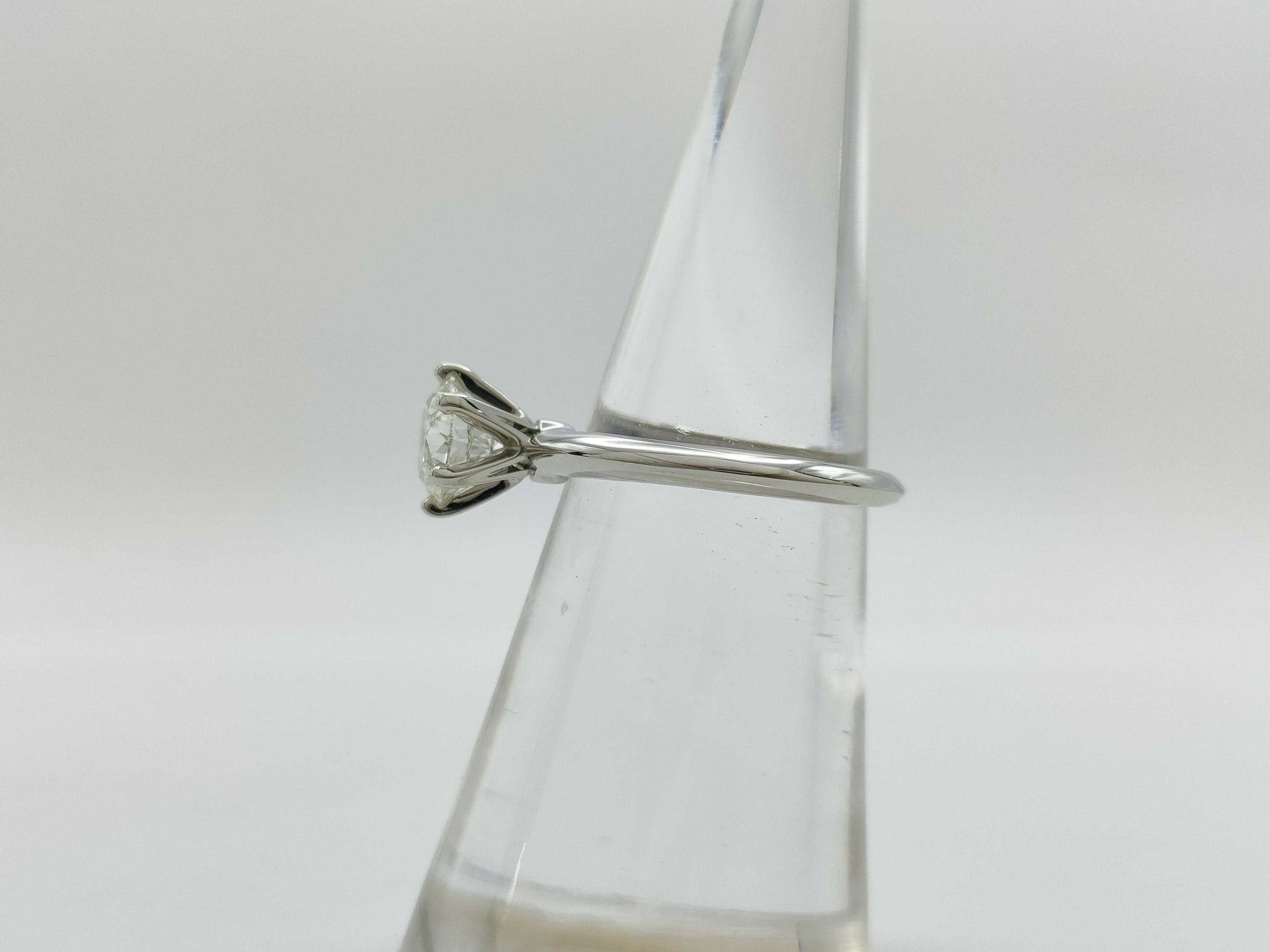 Tiffany & Co. Solitaire D1.08ct Pt950 4.5g Ring 