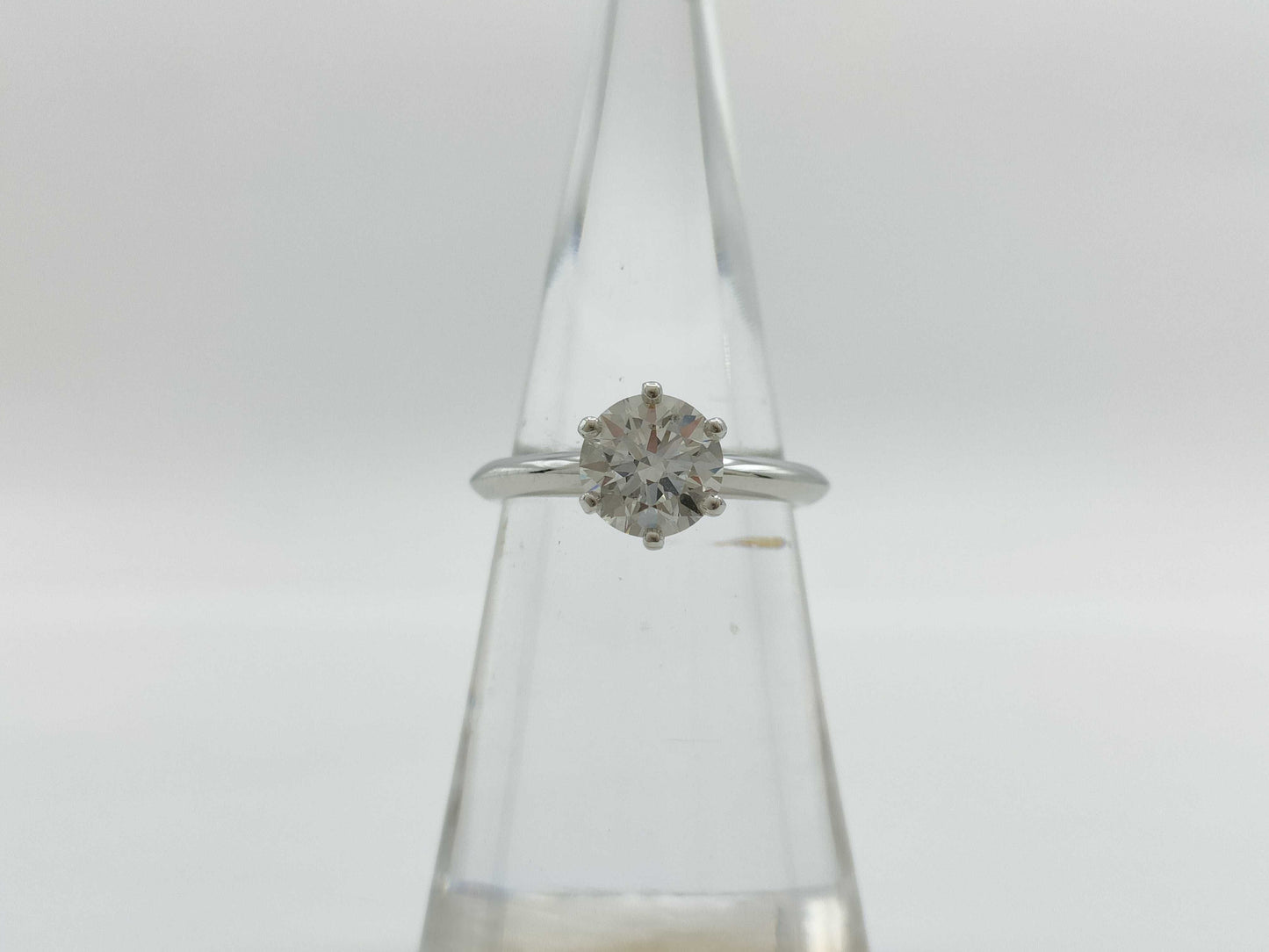 Tiffany & Co. Solitaire D1.08ct Pt950 4.5g Ring 