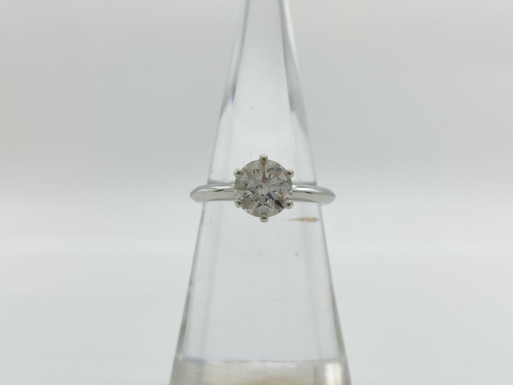 Tiffany & Co. Solitaire D1.08ct Pt950 4.5g Ring 