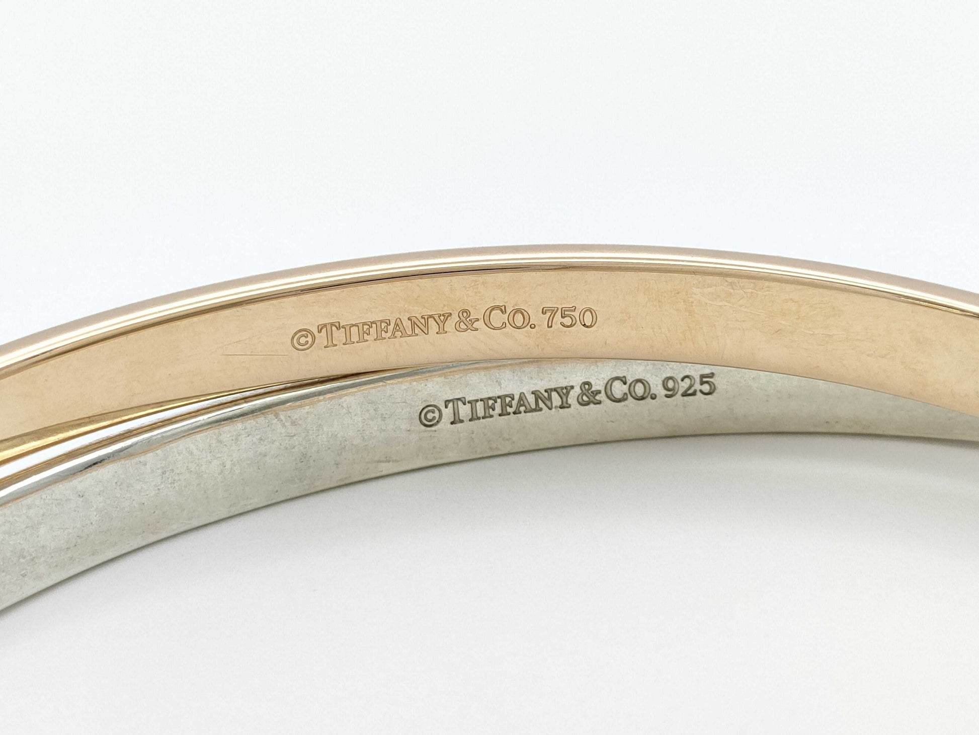 Tiffany & Co. 1837 PG 750/SV925 49.2g Bracelet & Bangle 