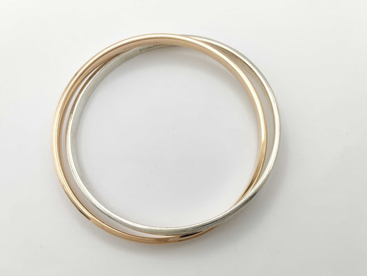 Tiffany & Co. 1837 PG 750/SV925 49.2g Bracelet & Bangle 