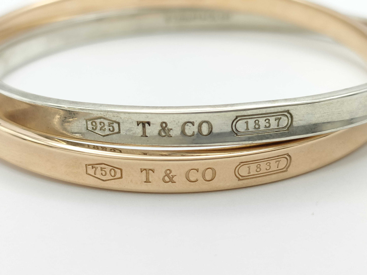 Tiffany & Co. 1837 PG 750/SV925 49.2g Bracelet & Bangle 