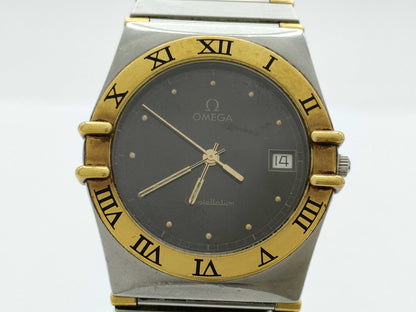OMEGA Constellation Black Dial Quartz Immovable Boy's Watch