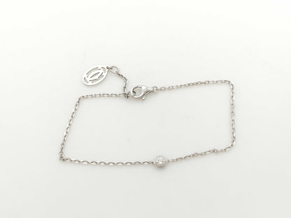 Cartier Diarmand Leger d'Amour 1PD WG 750 2.3g Bracelet Bangle 