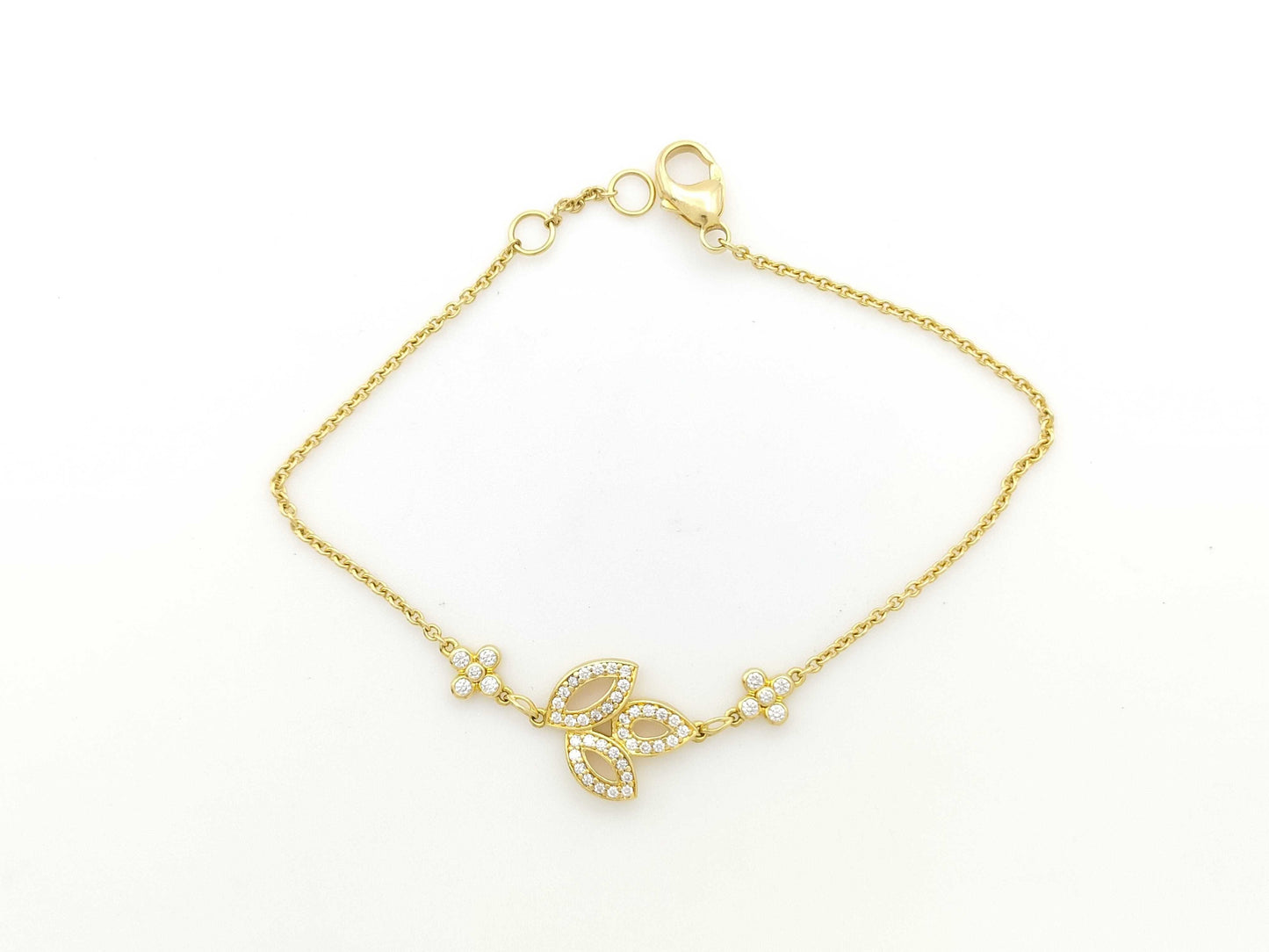 HARRY WINSTON Lilycluster Diamond AU750 5.2g Bracelet Bangle