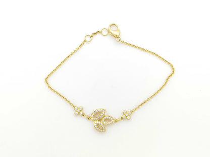 HARRY WINSTON Lilycluster Diamond AU750 5.2g Bracelet Bangle