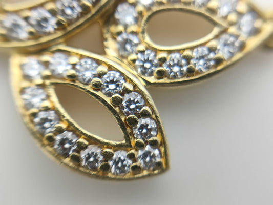 HARRY WINSTON Lilycluster Diamond AU750 5.2g Bracelet Bangle
