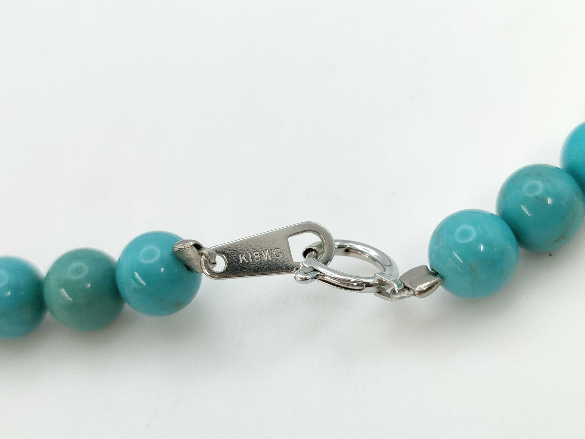 Turquoise diameter approx. 6.0-6.2mm K18WG 18.6g Necklace 