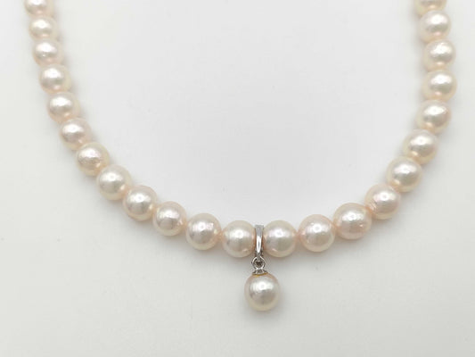 Pearl diameter approx. 7.0-7.4mm SV 33.6g Necklace 