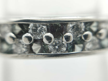 CRESCENT VERT Colored Stone 0.27ct D0.29ct K18WG 5.1g Ring 