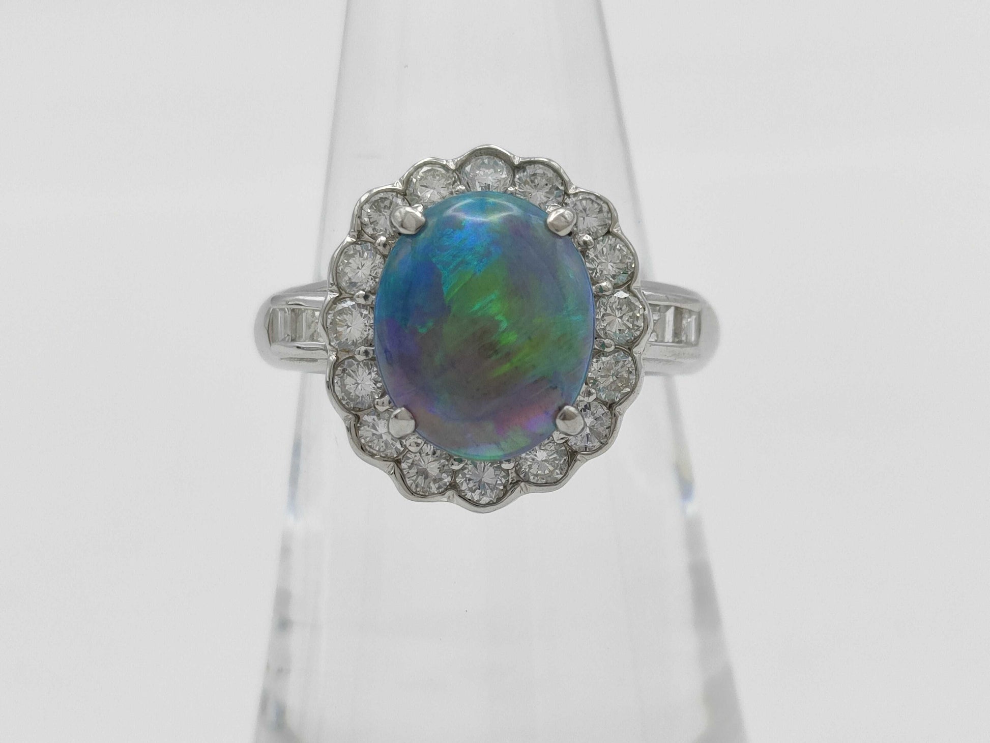 OP3.17ct D0.85ct PT900 8.1g Ring 