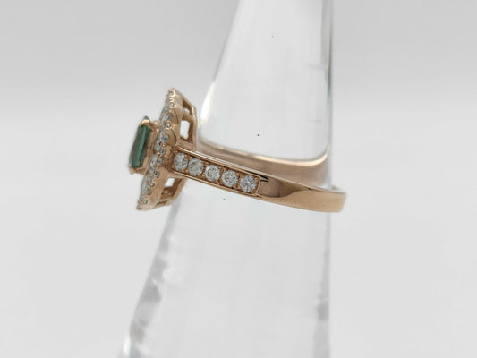 AX 0.64ct D 1.08ct K18 5.1g Ring 