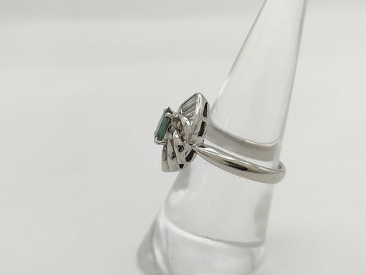 AX 0.709ct D 0.50ct PT900 8.6g Ring 