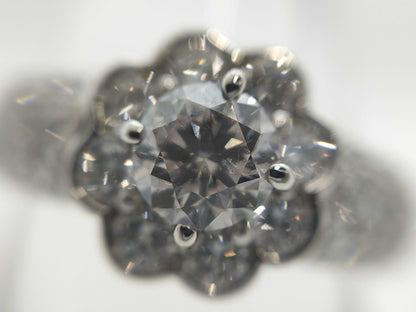 D0.51/0.80ct Pt900 8.5g Ring 