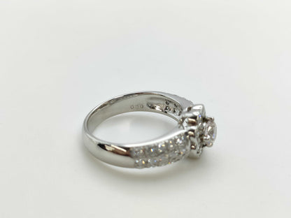 D0.51/0.80ct Pt900 8.5g Ring 