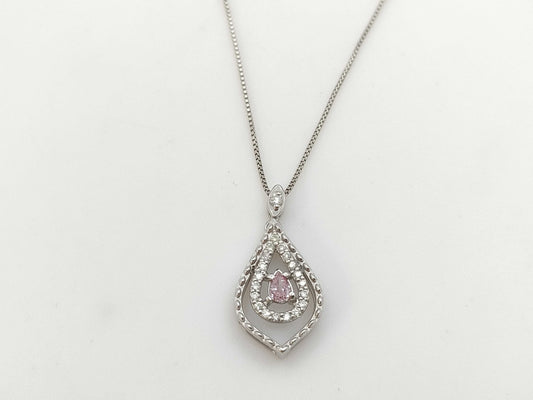 D0.088/0.12ct PT900/850 3.0g Necklace 