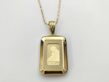 Colored Stone K24/K18 10.7g Necklace 