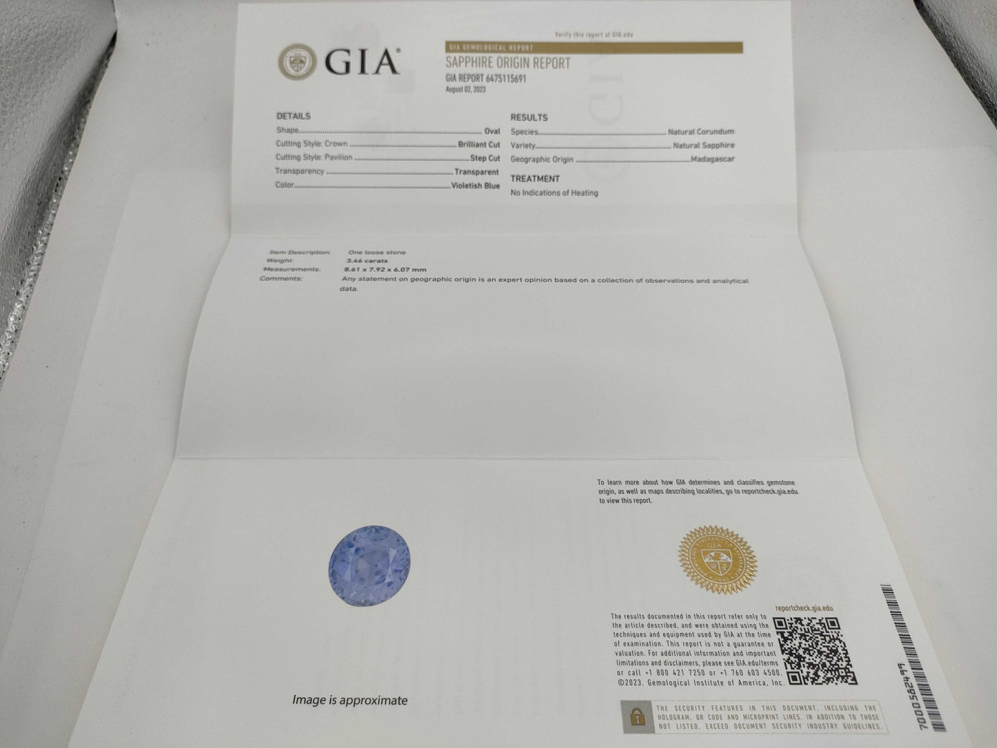 S3.46ct Colored Stone Loose