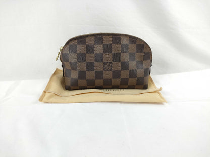 LOUIS VUITTON Damier LV Damier Pochette Cosmetic PM Pouch N47516 Pouch