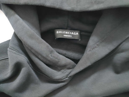 BALENCIAGA Embroidered Logo Hoodie 674986 TLVL8 Black Size L Unisex Other Apparel