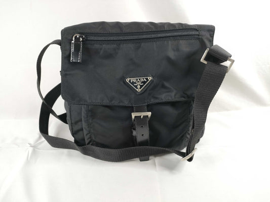 PRADA Nylon PRADA Nylon Shoulder Bag Black B8994 W23cm Shoulder Bag
