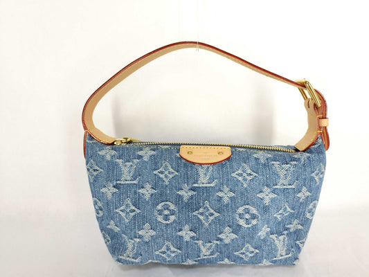 LOUIS VUITTON Monogram Denim LOUIS VUITTON Louis Vuitton Pochette Hills Monogram Denim RFID Model Shoulder Bag M82949 Shoulder Bag
