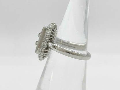 D1.50/1.10ct Pt900 12.3g Ring 