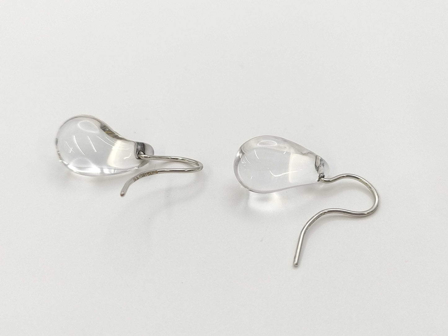 Tiffany & Co. Teardrop Transparent Stone PT950 3.7g Earrings 