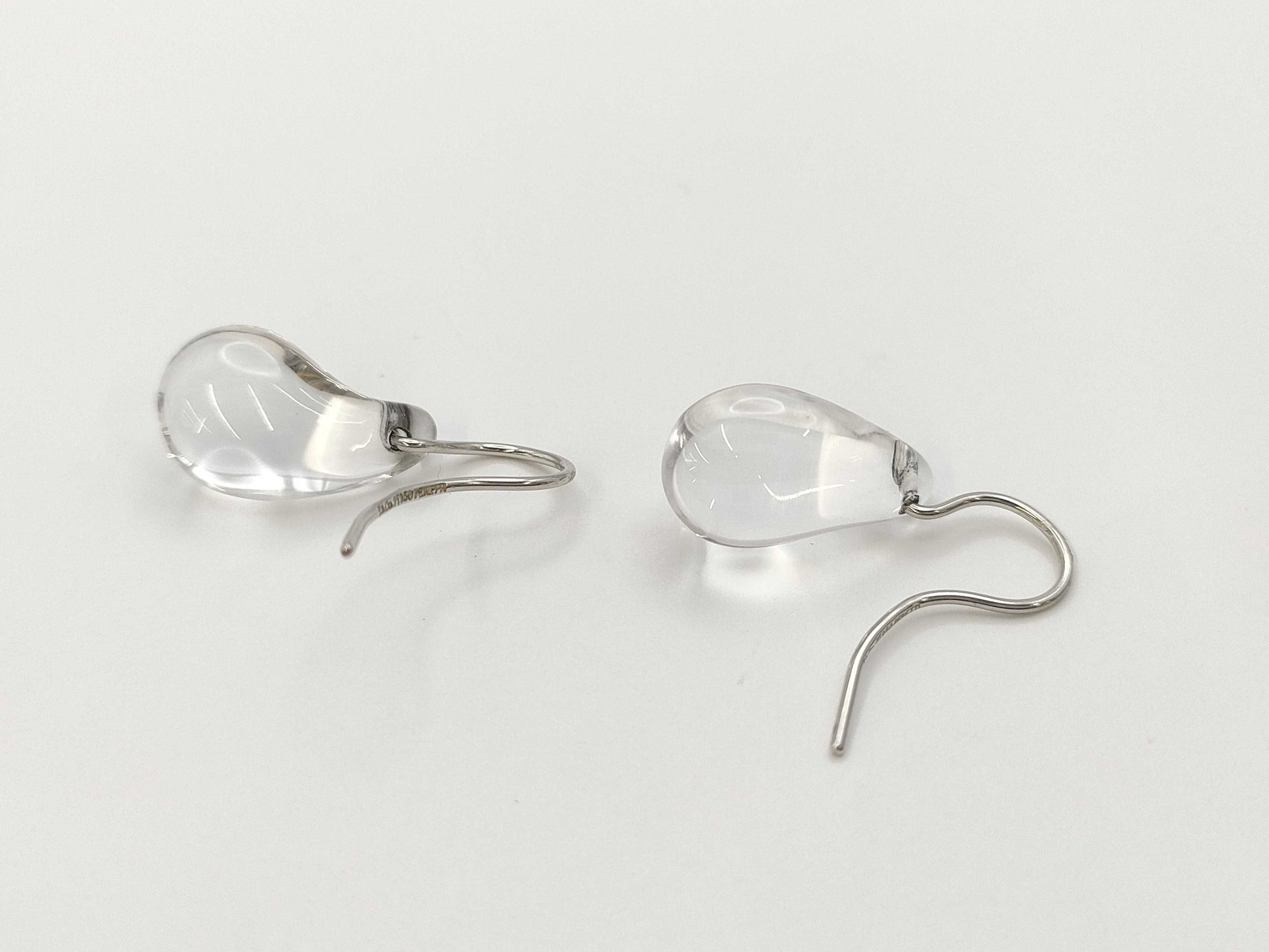 Tiffany & Co. Teardrop Transparent Stone PT950 3.7g Earrings 