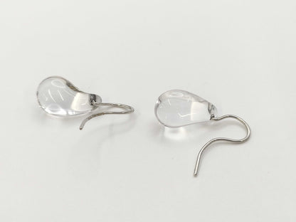 Tiffany & Co. Teardrop Transparent Stone PT950 3.7g Earrings 