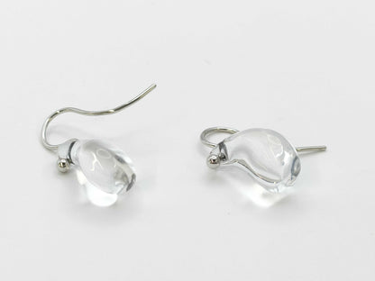 Tiffany & Co. Teardrop Transparent Stone PT950 3.7g Earrings 