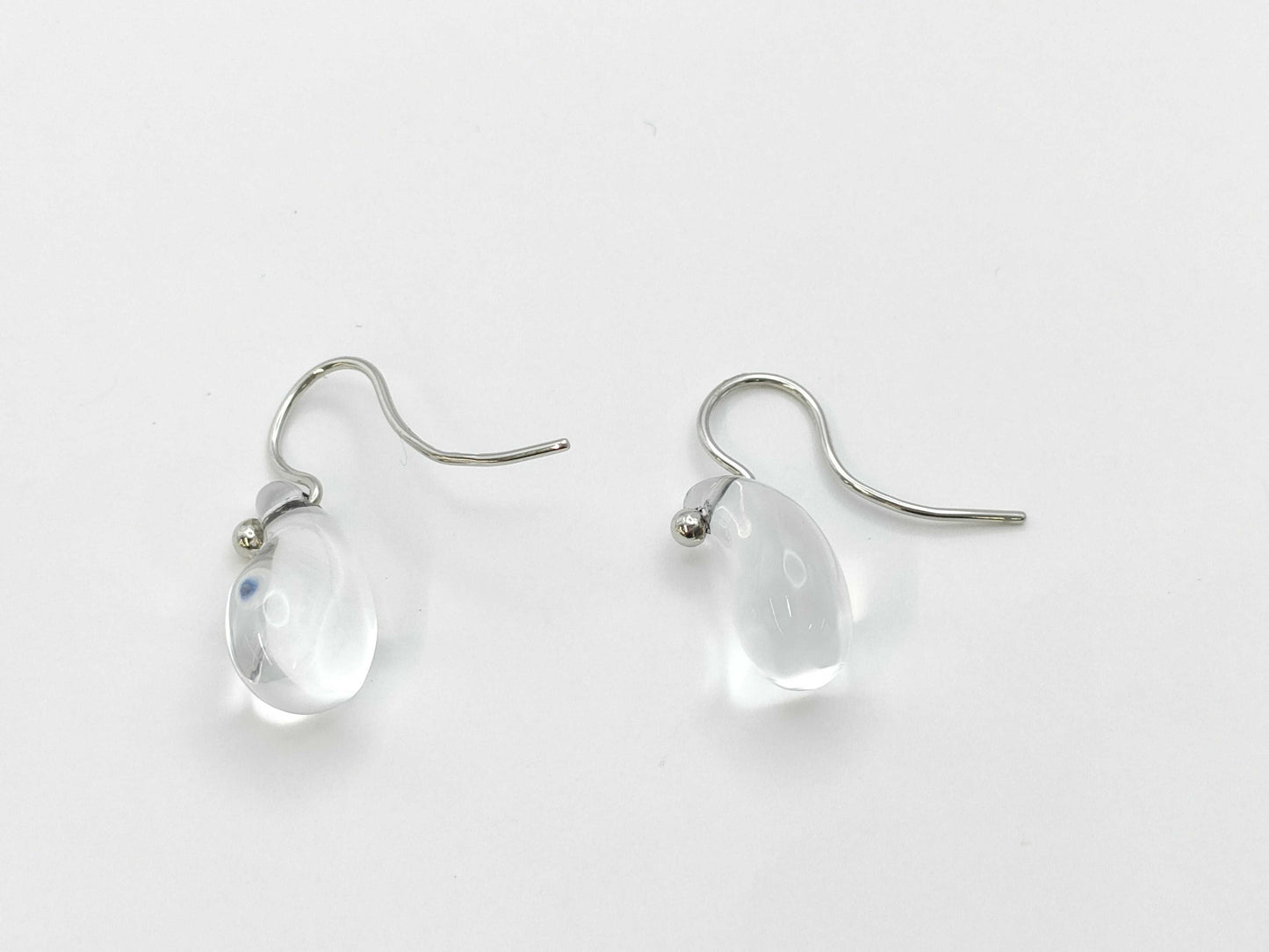 Tiffany & Co. Teardrop Transparent Stone PT950 3.7g Earrings 