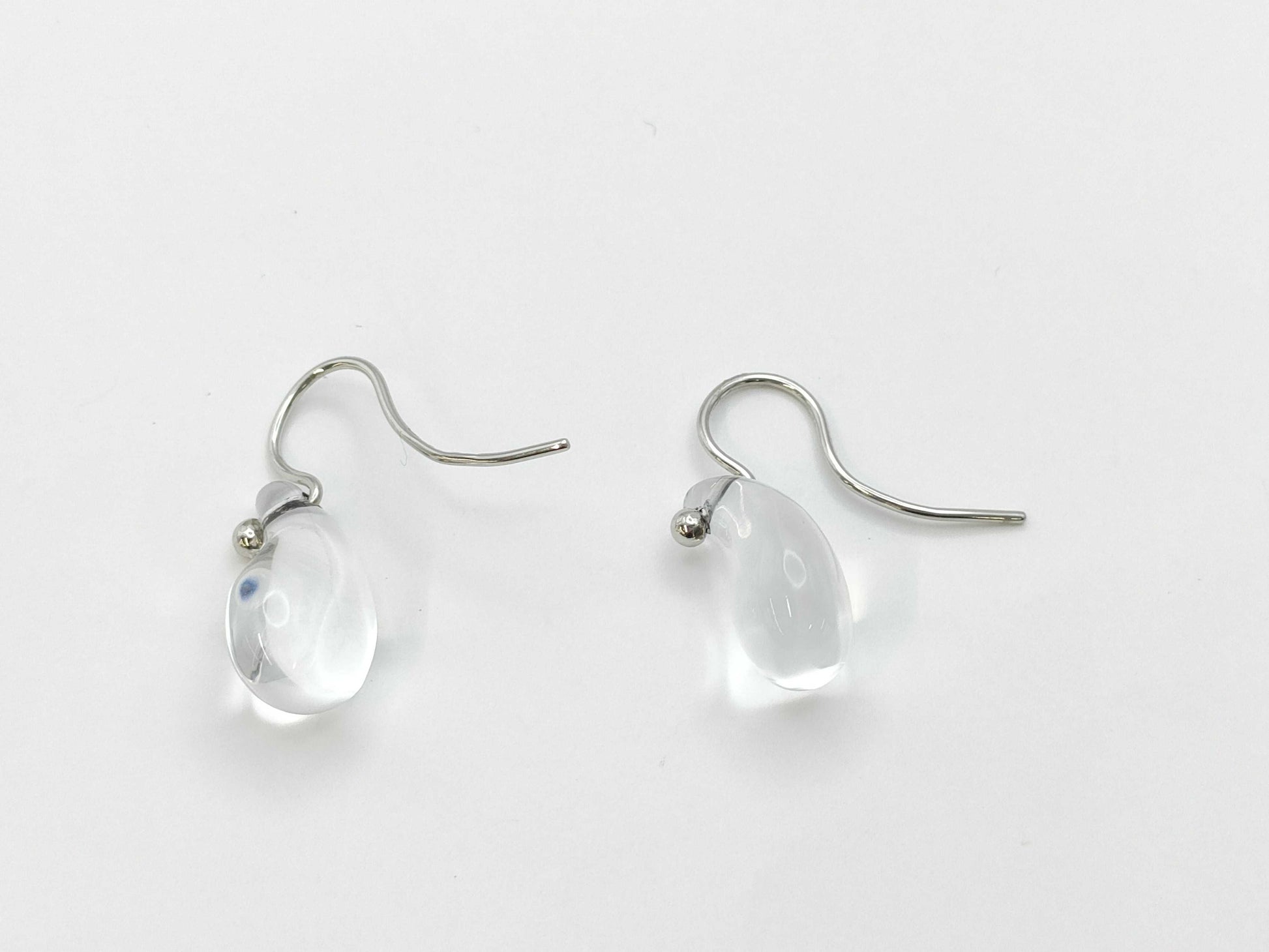 Tiffany & Co. Teardrop Transparent Stone PT950 3.7g Earrings 