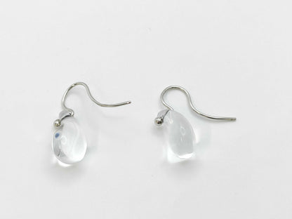 Tiffany & Co. Teardrop Transparent Stone PT950 3.7g Earrings 