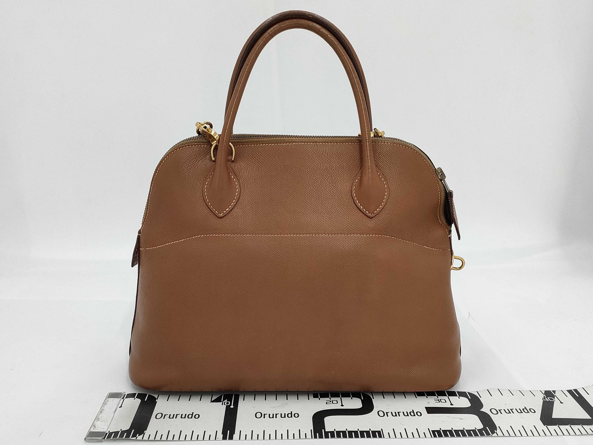 HERMES Bolide 35 2-way shoulder bag/handbag in camel
