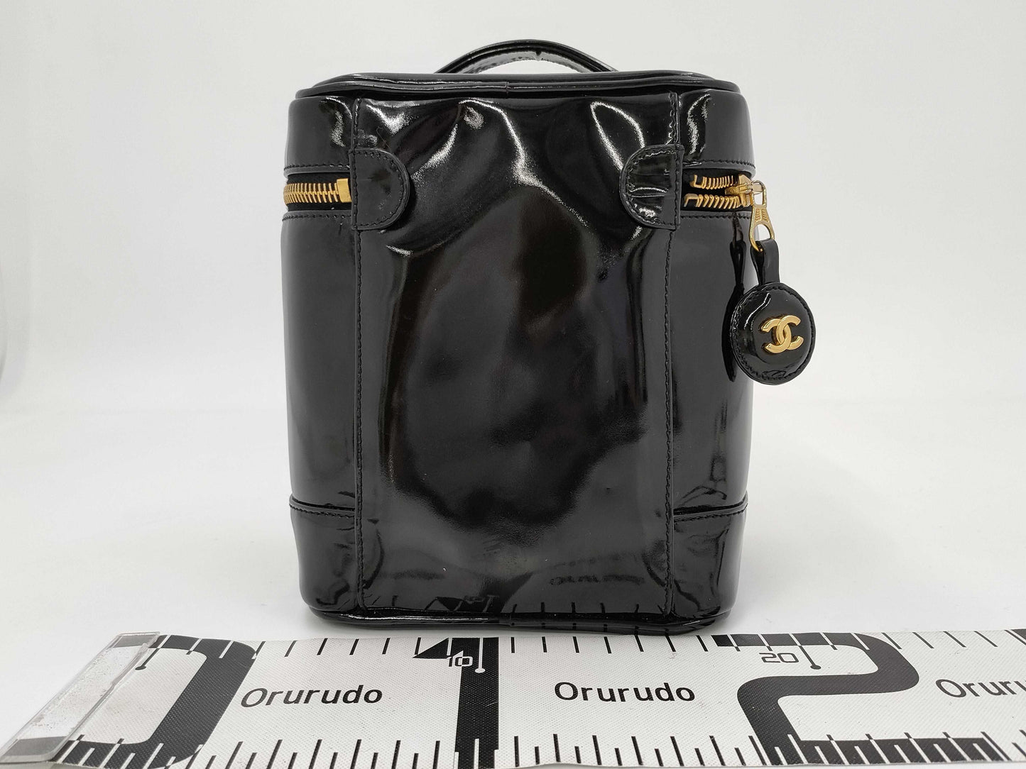 CHANEL Patent Black Vanity Bag