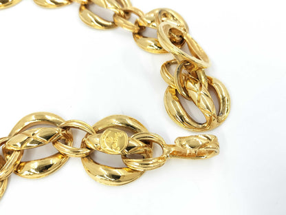 CHANEL Matelasse necklace pendant with approximately 43cm chain