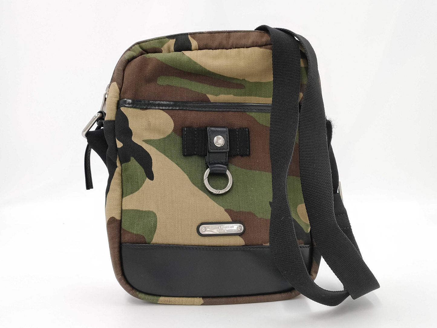 Yves Saint Laurent Paris Rivington Camouflage Shoulder Bag