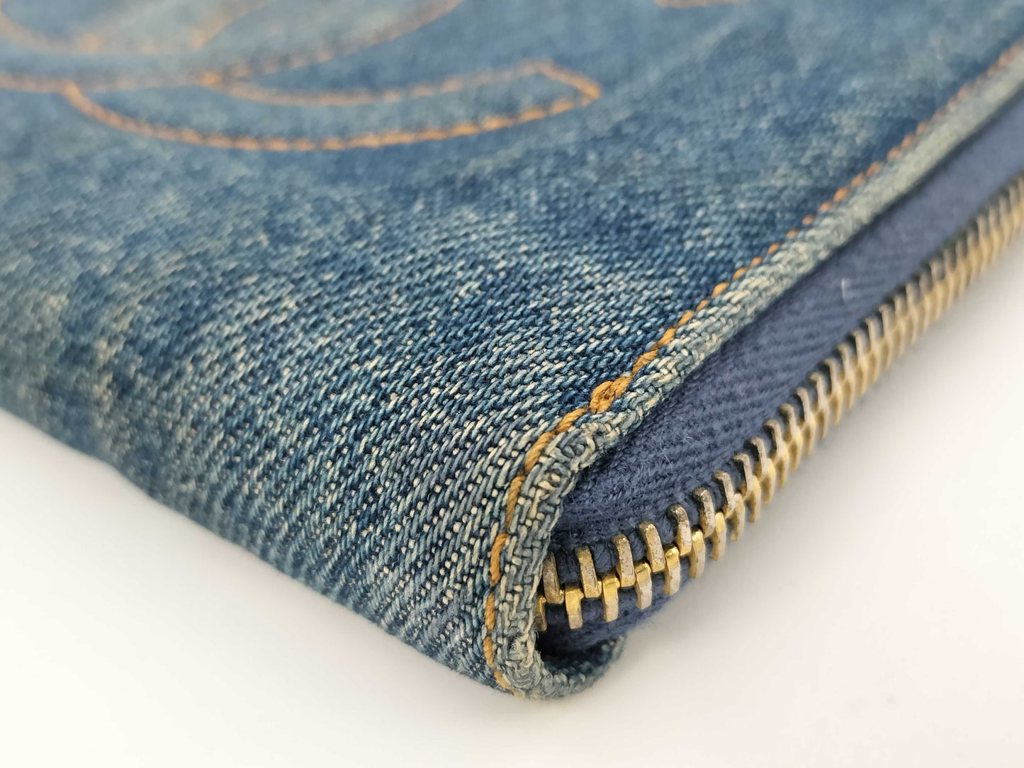 CHANEL CHANEL Coco Mark Denim Wallet