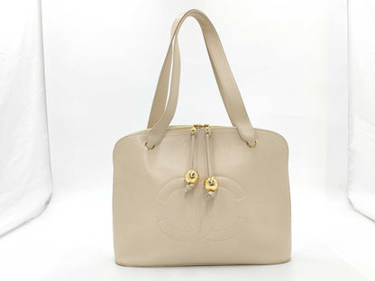 CHANEL CHANEL Coco Mark Lambskin Tote Bag