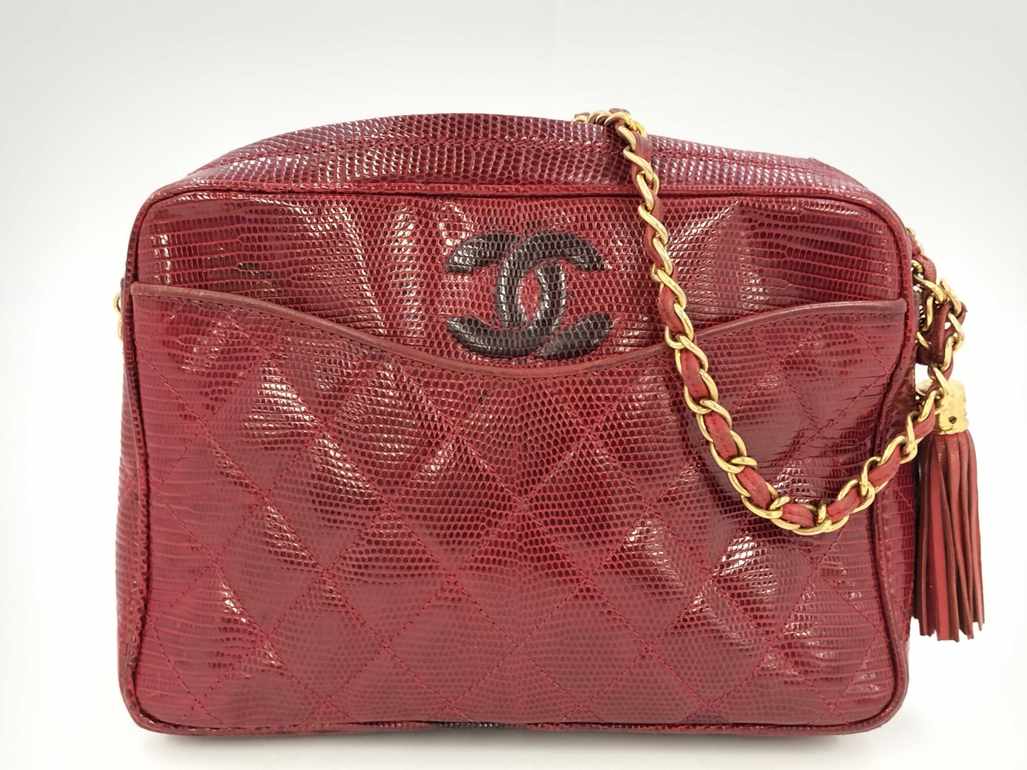 CHANEL CHANEL Lizard Matelasse Shoulder Bag