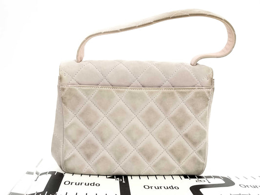 CHANEL CHANEL Suede Matelasse Handbag