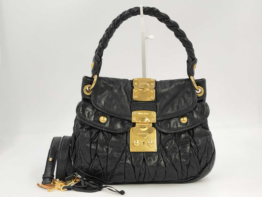 Miu Miu Miu Miu 2-Way Matelasse Shoulder Bag Handbag